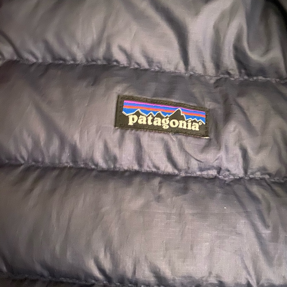 PATAGONIA FEATHER GOOSE DOWN NAVY BLUE SLIM PUFFER WOMEN KIDS (XXL) Jacket COZY - Picture 6 of 8